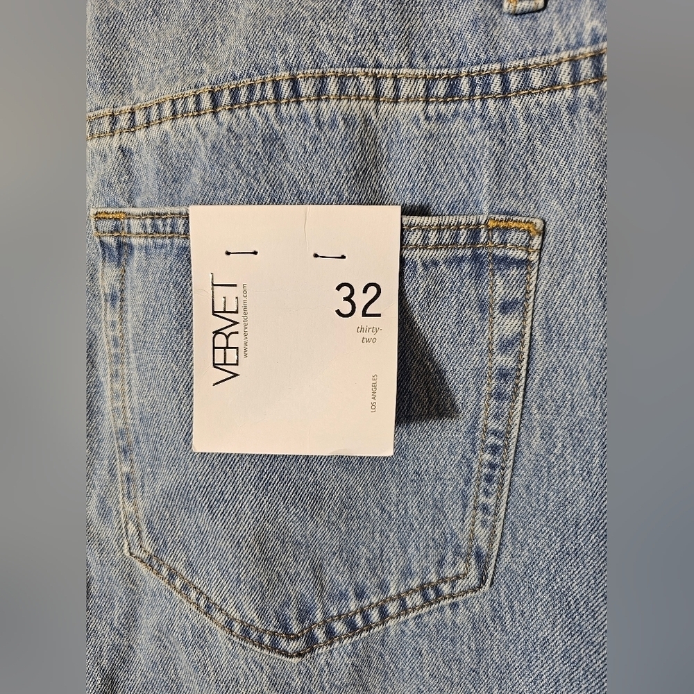 Vervet Lindsey 90's Vintage Loose Fit Blue Denim Jeans Size 32 NWT - Picture 5 of 8